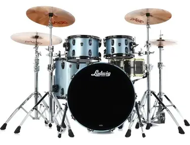 Ludwig Legacy Maple 4-piece Shell Pack - Beacon Blue Metallic with Black Nickel Hardware, Sweetwater Exclusive