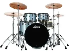 Ludwig Legacy Maple 4-piece Shell Pack - Beacon Blue Metallic with Black Nickel Hardware, Sweetwater Exclusive