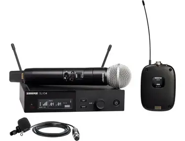 Shure SLXD124/85M Wireless Handheld and Lavalier Microphone Combo System - J52 Band