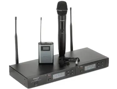 Airwave Technologies AT-5250 Dual-channel Wireless Handheld/Lavalier Microphone System - 470MHz-490MHz