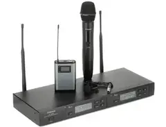 Airwave Technologies AT-5250 Dual-channel Wireless Handheld/Lavalier Microphone System - 470MHz-490MHz