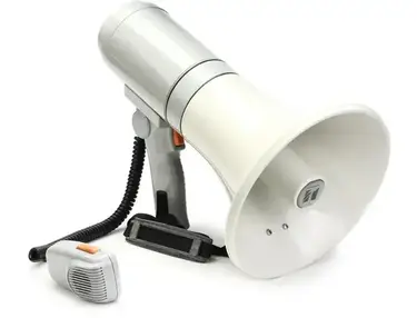 TOA ER-3215 15-watt Megaphone with Microphone - White/Gray