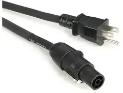 Hosa PRXN Series True 1 Cable with REAN and Hosa NEMA 5-15P Connectors - 15 feet