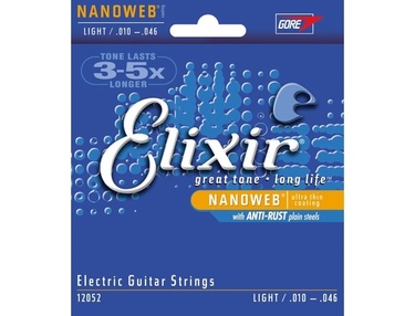 Elixir Electric Guitar Strings w NANOWEB Coating Light .010 .046