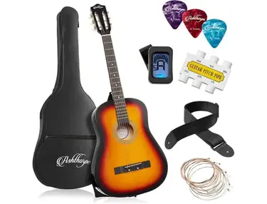 Ashthorpe 38-inch Beginner Acoustic Guitar Package