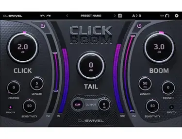 Swivel Audio (Plugin Alliance) Click Boom Transient Designer & Saturation Plug-in