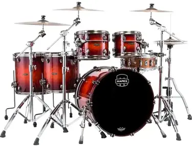 Mapex Saturn Evolution 5-piece Shell Pack - Limited-edition Maple Burl Blaze
