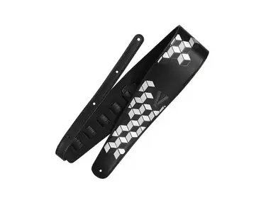 Richter Straps V-Man Signature Black / Reflecting Print Bass Strap