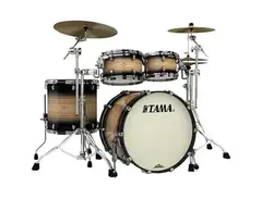 TAMA Starclassic Maple Exotix Pacific Walnut 4-Piece Shell Pack with 22" Bass Drum Natural Pacific Walnut Burst main image