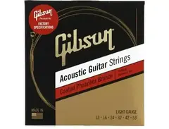 Gibson Accessories SAG-CPB12 Coated Phosphor Bronze Acoustic Guitar Strings - .012-.053 Light