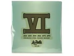 La Bella 767-6S Stainless Roundwound Bass VI Strings - .026-.095