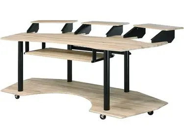 Acme Eleazar Wooden 4-Shelf Music Recording Studio Desk