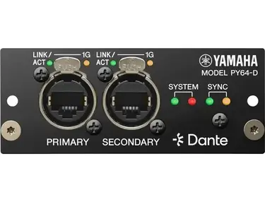 Yamaha PY64-D 64 x 64 Dante Expansion Card For DM7 Series Consoles