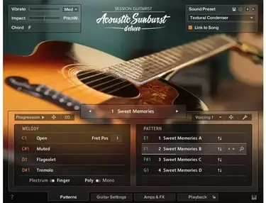 Native Instruments Session Guitarist Acoustic Sunburst Deluxe Virtual Instrument Library