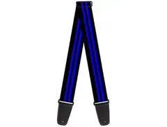 Buckle-Down Guitar Strap - Stripe Black Blue main image