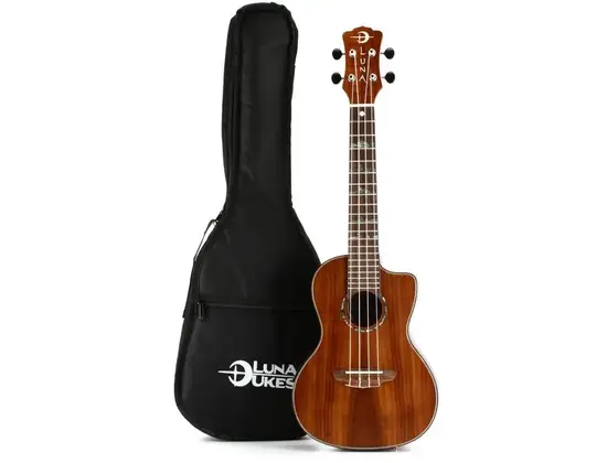Luna Guitars Luna High Tide Koa Concert Ukulele Acoustic-electric Ukulele - Satin Natural