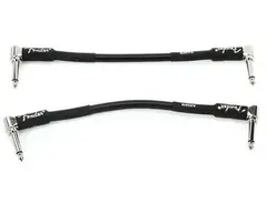 Fender Professional Series Angled to Angled Instrument Cable - 6 inch Black