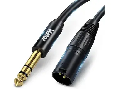 Veetop 1/4 Inch TRS to XLR Male Cable