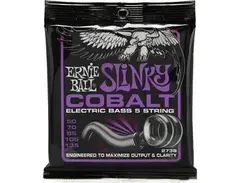 Ernie Ball 2738 Power Slinky Cobalt Electric Bass Guitar Strings - .050-.135 5-string