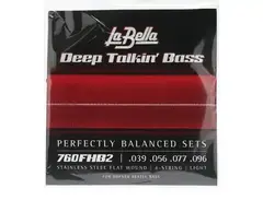 La Bella 760FHB2 Deep Talkin' Beatle Bass Flatwound Bass Guitar Strings - .039-.096 Light