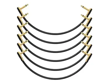 Donner Guitar Patch Cables Right Angle 12 Inch/30cm