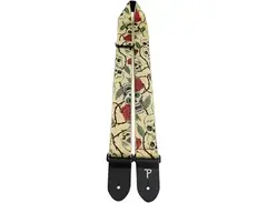 Perri's Jacquard Guitar Strap Skulls and Roses 2 in. main image