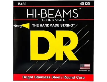 DR Strings Hi-Beams Stainless Steel 5-String Bass Strings X-Long Scale (45-65-85-105-125)