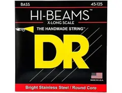 DR Strings Hi-Beams Stainless Steel 5-String Bass Strings X-Long Scale (45-65-85-105-125) main image