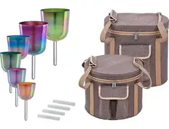 Meinl Sonic Energy Essence Solfeggio Crystal Singing Bowl Set - 6-piece main image