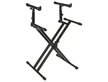 Quik Lok QL-742 Double Tier Double Braced Keyboard Stand