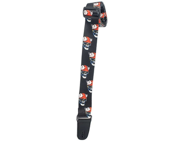 Henry Heller HSUB2-45 2" Sublimation Design Adjustable Nylon Guitar Strap, Los Angeles Skull