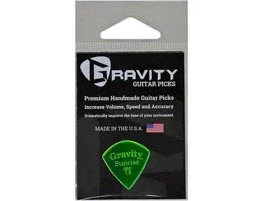 Gravity Picks Sunrise Mini Polished Fluorescent Green Guitar Picks 1.5 mm