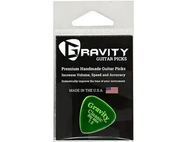 Gravity Picks Classic Big Mini Polished Fluorescent Green Guitar Picks 1.5 mm