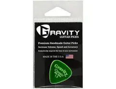 Gravity Picks Classic Big Mini Polished Fluorescent Green Guitar Picks 1.5 mm