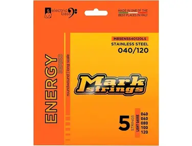 Markbass Energy Series Electric Bass Stainless Steel Strings (40 - 120) Light Gauge