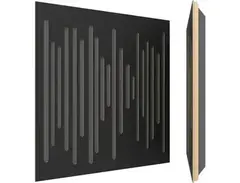 Vicoustic Wavewood Ultra Lite Hybrid Acoustic Panel - Matte Black, 8-pack main image