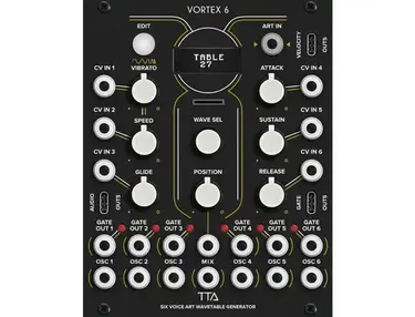 Tiptop Audio Vortex 6 ART 6-voice Wavetable Generator Eurorack Module