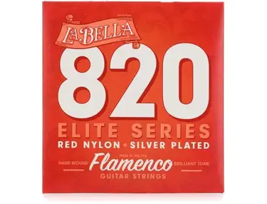 La Bella 820 Elite Red Nylon Flamenco Guitar Strings - Medium Tension