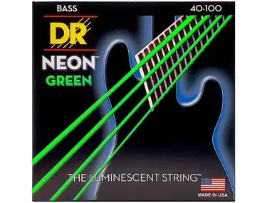 DR Strings NEON Hi-Def Green Bass SuperStrings Light 4-String