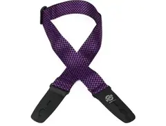 Lock-It Straps Professional Gig Series 2" Purple Checker Poly Strap with Locking Ends