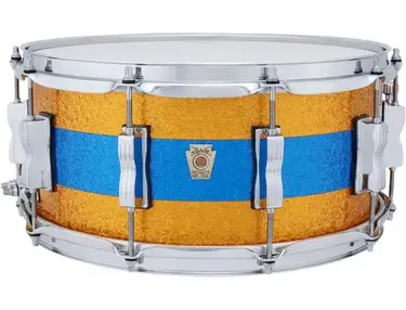 Ludwig Classic Maple Snare Drum - 6.5 inches x 14 inches, Gold/Blue Tri-Band