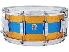 Ludwig Classic Maple Snare Drum - 6.5 inches x 14 inches, Gold/Blue Tri-Band