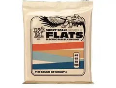 Ernie Ball 2801 Flatwound Short-scale Electric Bass Guitar Strings, .045-.105, Group 2