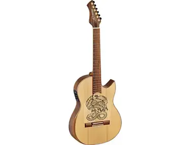 Ortega Guitars Ben Woods Flametal-One Signature Flamenco Acoustic-Electric Guitar