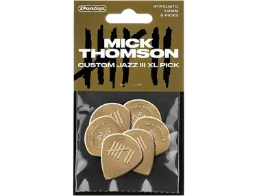 Dunlop Mick Thomson Custom Jazz III XL Nylon Guitar Picks 1.0 mm 6 Pack