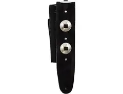 Perri's Silver Conchos Suede Guitar Strap Black 2.5 in. main image