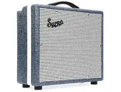Supro Montauk 15-watt 1 x 10-inch Tube Combo Amplifier - Blue Rhino Hide Tolex with Silver Grille