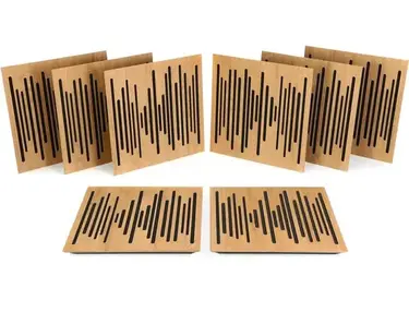Vicoustic Wavewood Ultra Lite Hybrid Acoustic Panel - Natural Oak, 8-pack