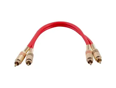 Seismic 1 Foot Dual RCA Male Audio Patch Cable
