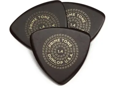 Dunlop Primetone Triangle Smooth Guitar Picks - 1.4mm, Red, 3-pack